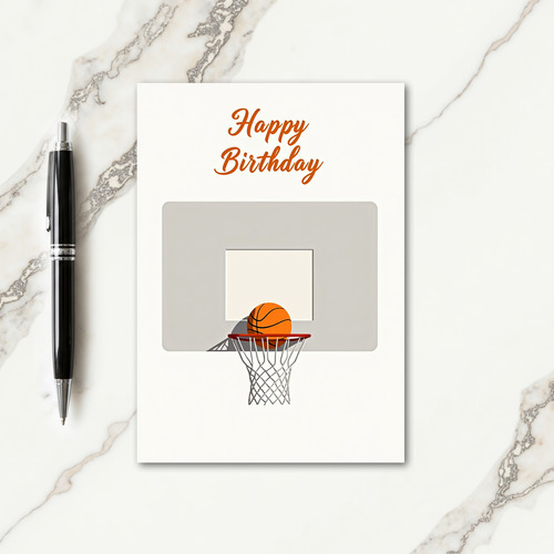 Sporty Hoop Birthday Card