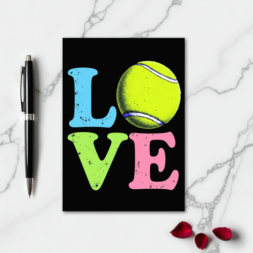 Sporty Love Tennis Ball Card