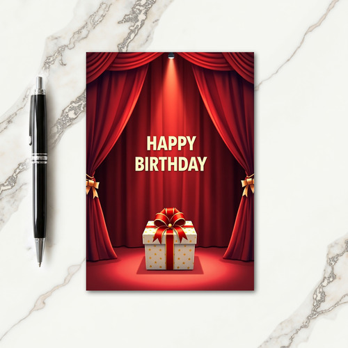 Spotlight Birthday Stage Card