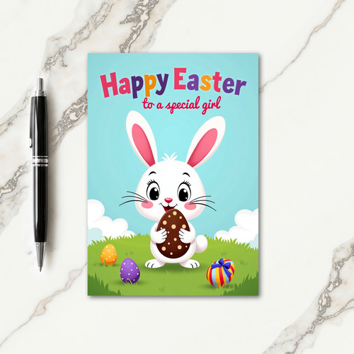 Spotted Bunny Holiday Card