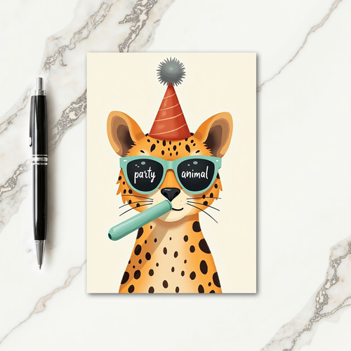 Spotted Cat Birthday Card