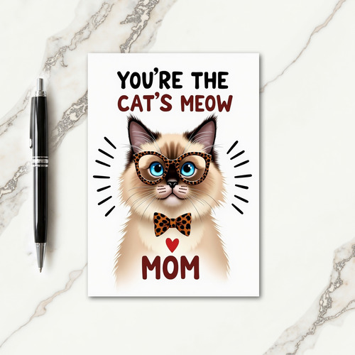 Spotted Cat Mom Card