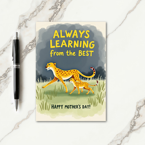 Spotted Cat Mothers Day Card