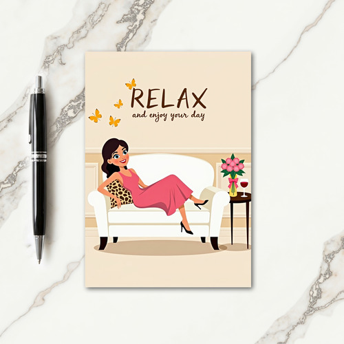 Spotted Cushion Relax Card