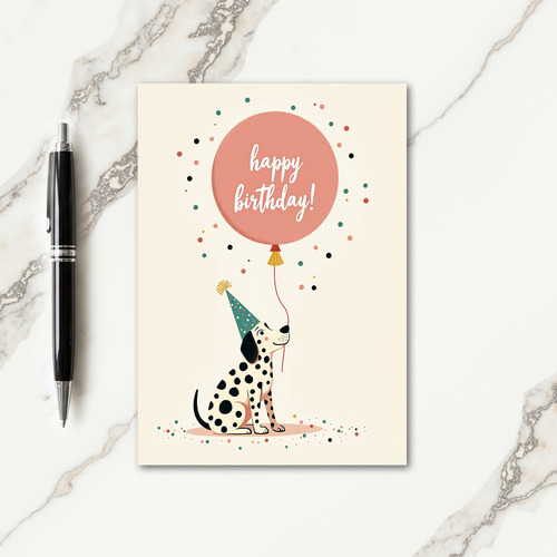 Spotted Dog Birthday Card