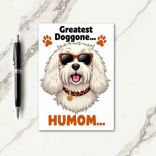 Spotted Dog Head Fun Card