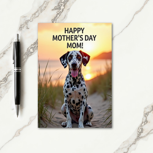 Spotted Dog Mothers Day Mom Card