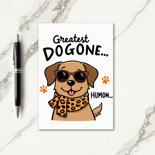 Spotted Dog Scarf Pet Card