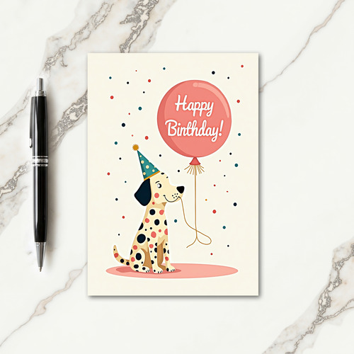 Spotted Dog Sweet Birthday Card