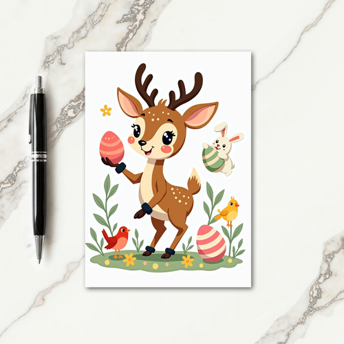 Spotted Fawn Festive Egg Card