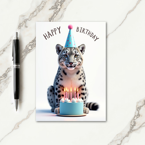 Spotted Feline Birthday Card
