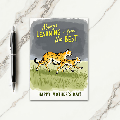 Spotted Felines Mothers Day Card