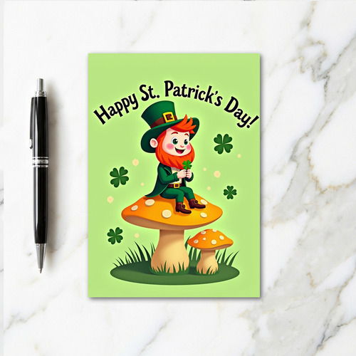 Spotted Leprechaun Clover Card