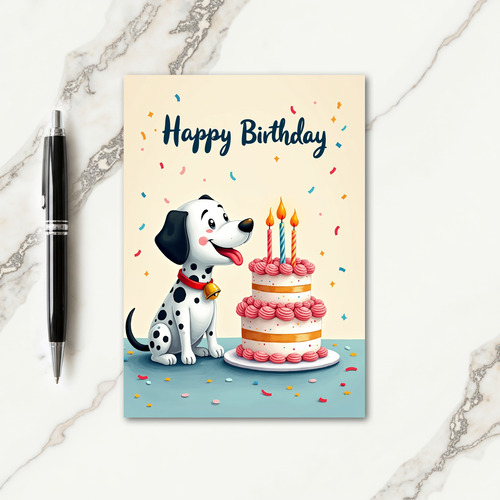 Spotted Pup Birthday Card