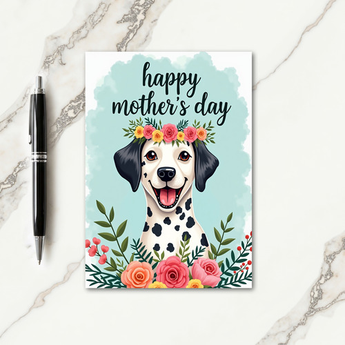 Spotted Pup Floral Gift Card