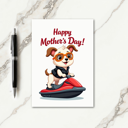 Spotted Puppy Mothers Day Card
