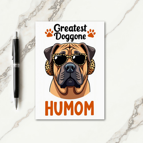Spotted Shades Humom Dog Card
