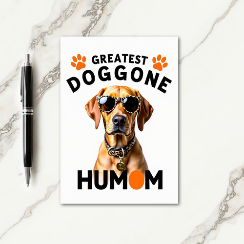 Spotted Sunglasses Dog Card