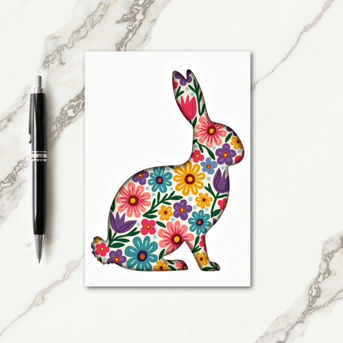 Spring Animal Flower Garden Card