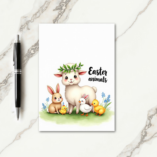 Spring Animal Friends Cute Card