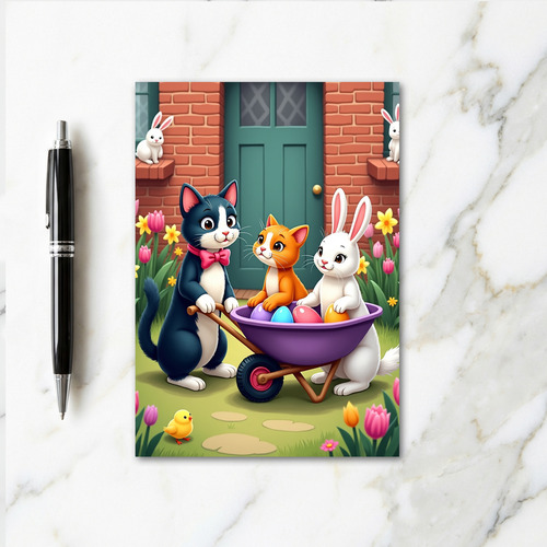Spring Animal Friends Garden Card