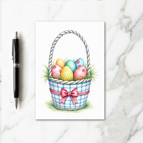 Spring Basket Egg Card