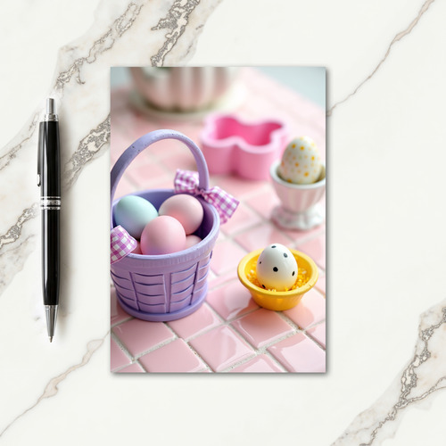 Spring Basket Eggs Season Card