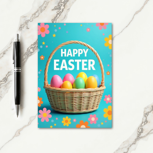 Spring Basket Greeting Card