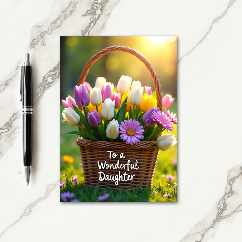 Spring Basket Mothers Day Card