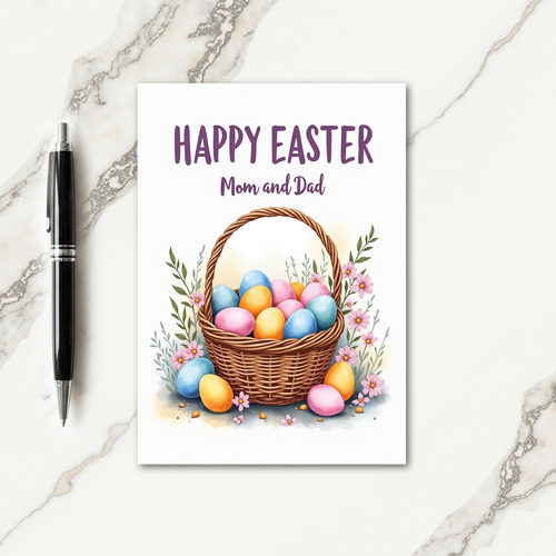 Spring Basket Surprise Greeting Card