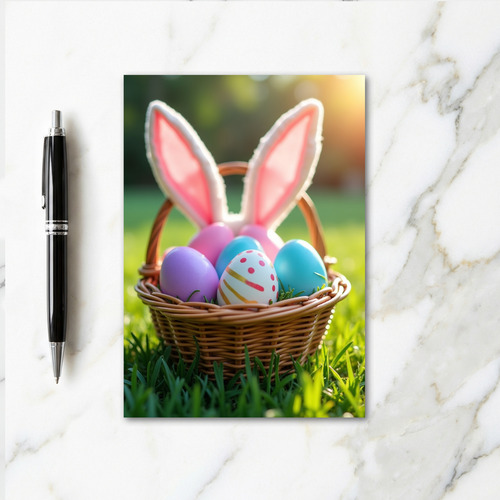 Spring Basket Surprise Photo Card