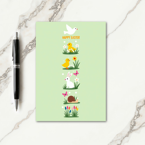 Spring Bird And Flower Art Card