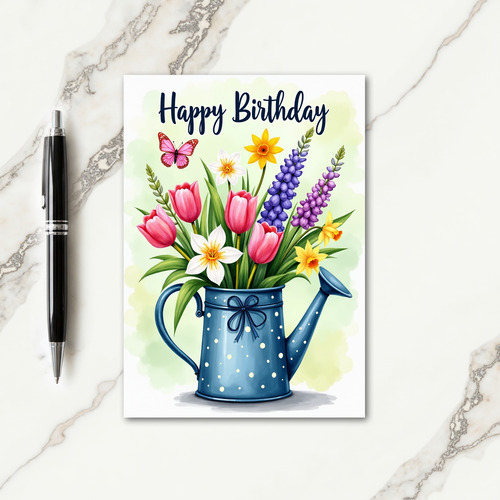 Spring Bloom Birthday Card