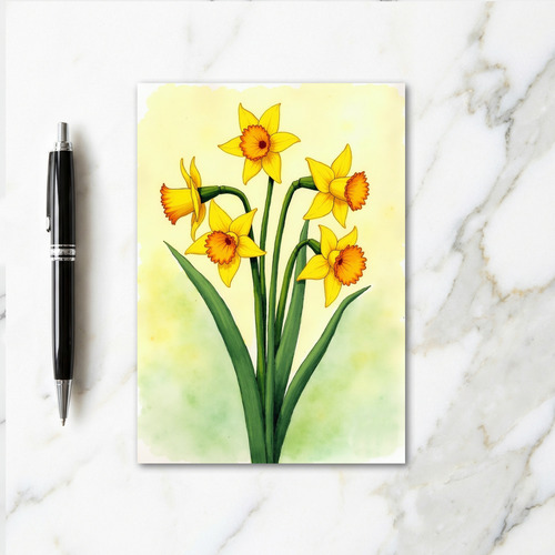 Spring Blooms Watercolor Art Card