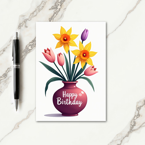 Spring Blossom Birthday Card