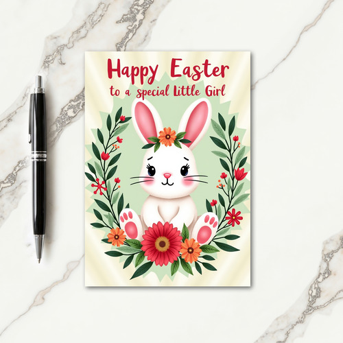 Spring Blossom Bunny Card