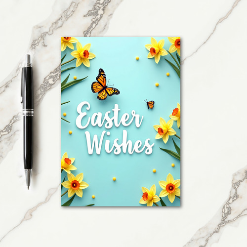 Spring Blossoms Faux Gold Foil Card