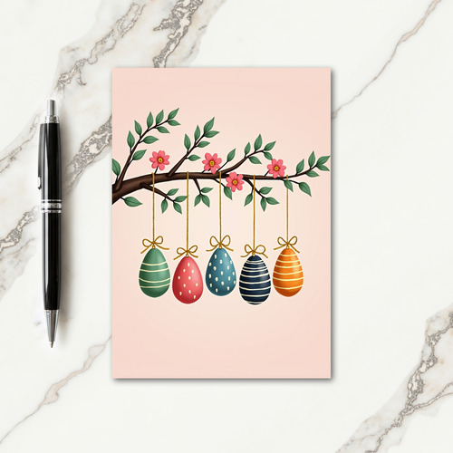 Spring Blossoms Hanging Ornament Card