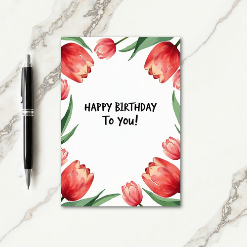Spring Botanical Petal Card