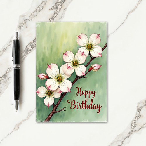 Spring Branch Birthday Card