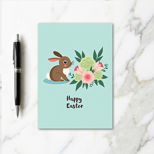 Spring Bunny Happy Easter Card