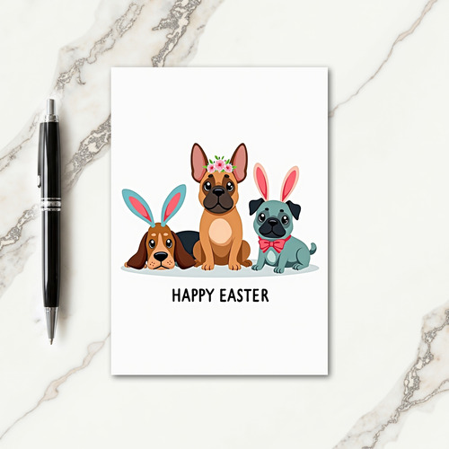 Spring Canine Party Card