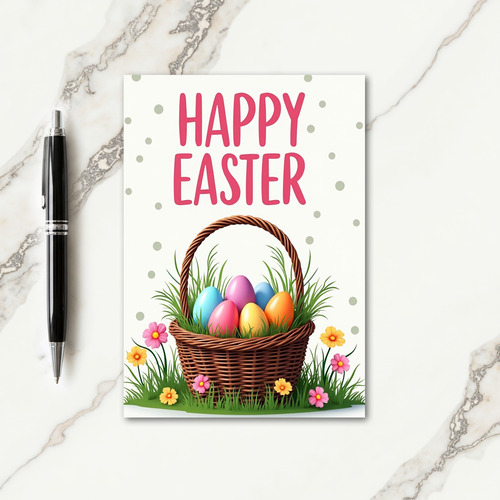 Spring Celebration Basket Card