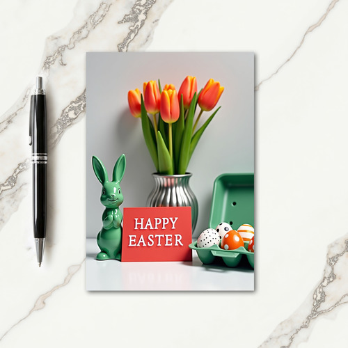 Spring Celebration Rabbit Egg Card