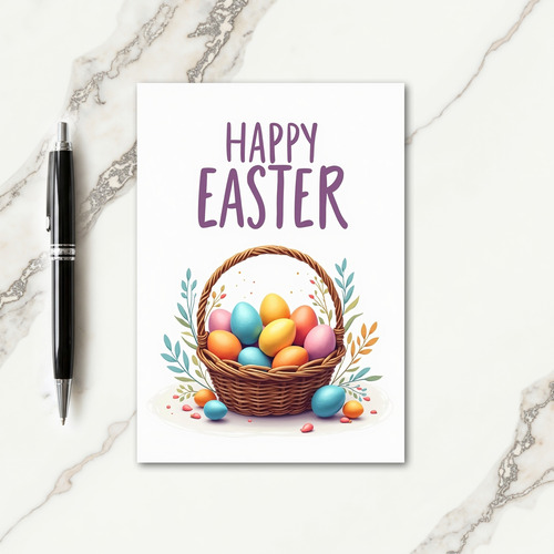 Spring Cheer Basket Greeting Card