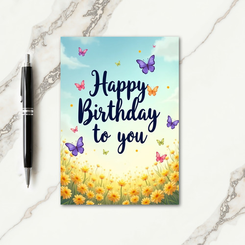 Spring Daisy Birthday Card