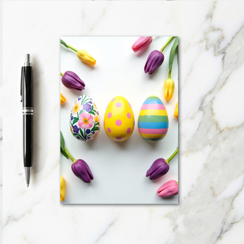 Spring Decorated Egg Art Card