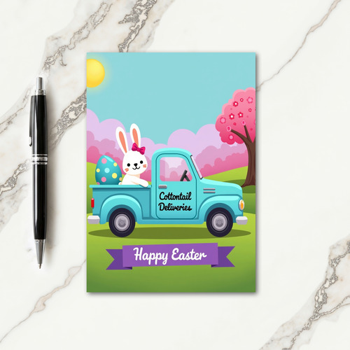 Spring Delivery Truck Scene Card