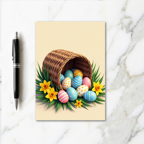 Spring Egg Basket Design Card