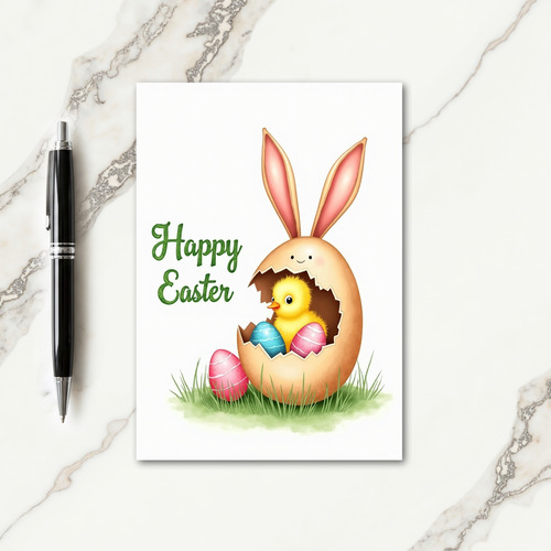 Spring Egg Hatchling Hello Card